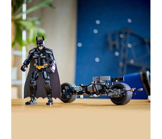 LEGO SUPER HEROES 76273 Figurka Batmana do zbudowania i batcykl - 1248520 - zdjęcie 12